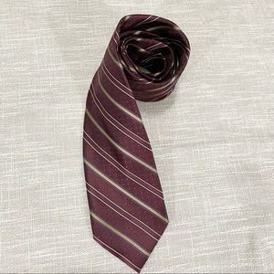 Stafford Burgundy Striped Tie